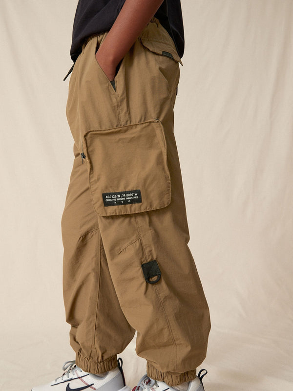 Tan Brown Lined Parachute Cargo Trousers (3-16yrs)