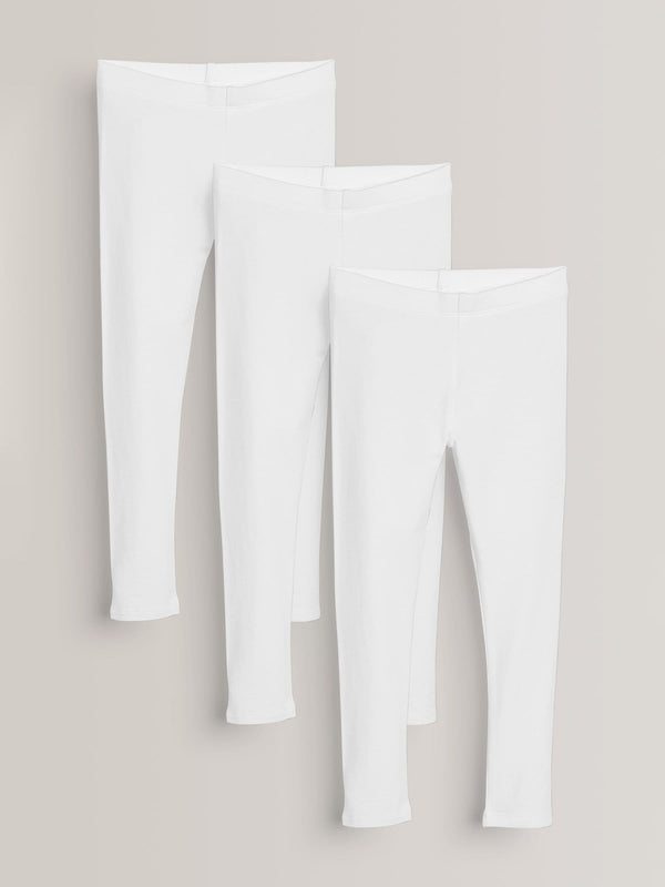 White Regular Fit Leggings 3 Pack (3-16yrs)