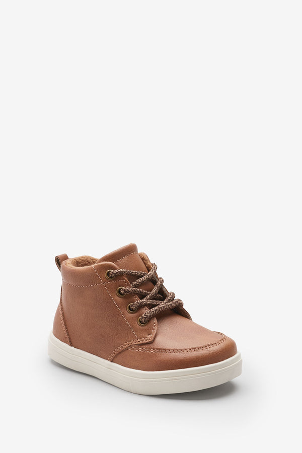 Tan Brown Warm Lined Chukka Boots