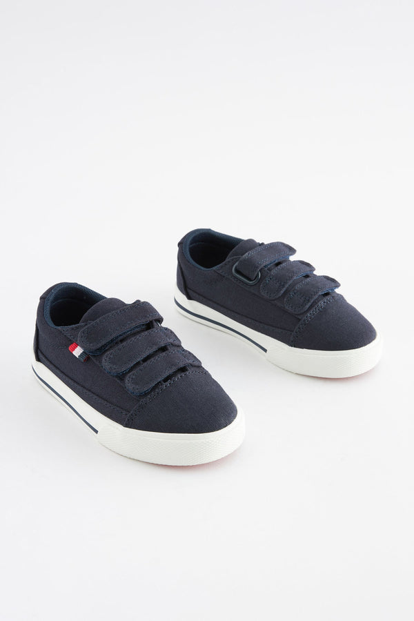 Navy Standard Fit (F) Strap Touch Fastening Shoes