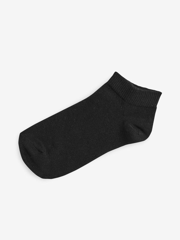 Black 7 Pack Cotton Rich Trainer Socks