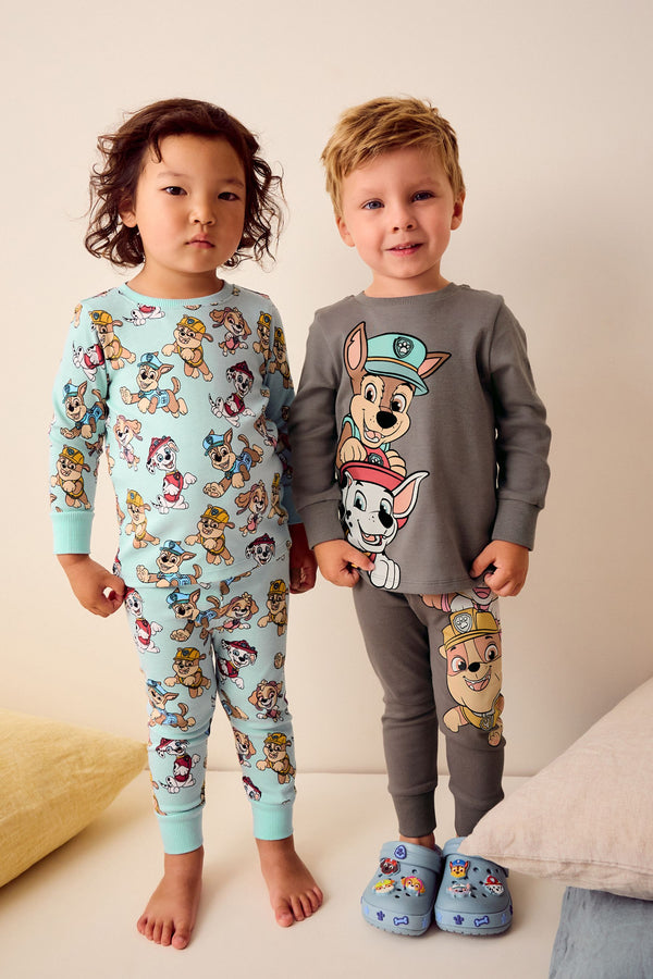 Blue/Grey Paw Patrol Snuggle 100% Cotton Pyjamas 2 Pack (9mths-9yrs)