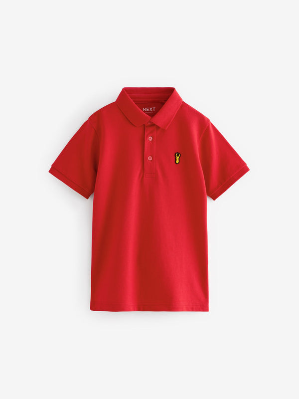 Red Short Sleeve Polo Shirt (3-16yrs)
