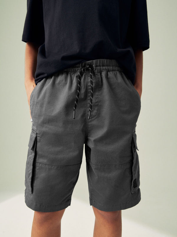 Charcoal Grey Single Cargo Shorts (3-16yrs)