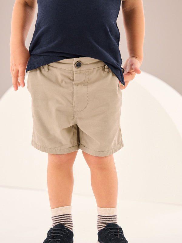 Stone 100% Cotton Chinos Shorts (3mths-7yrs)