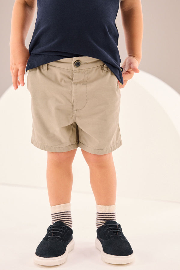 Stone 100% Cotton Chinos Shorts (3mths-7yrs)