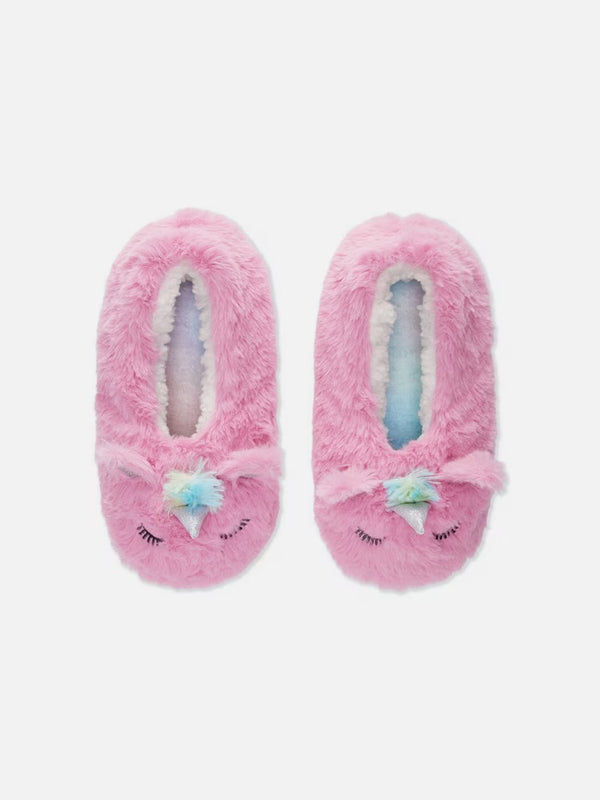 Unicorn fluffy footlet slipper