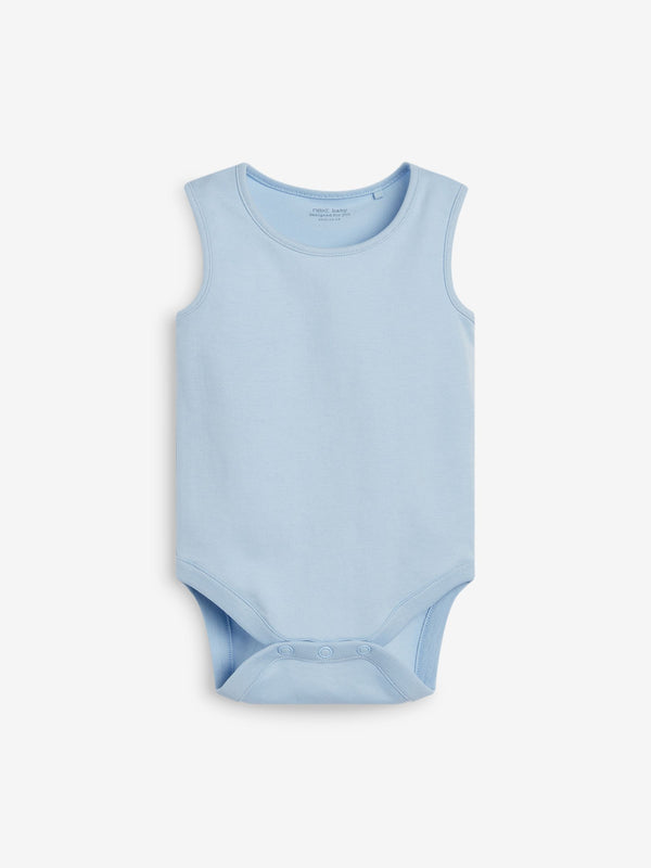 Blue 7 Pack 7 Pack Baby Vest Bodysuits