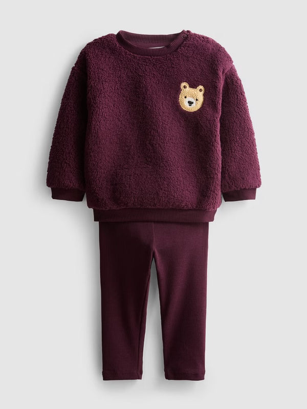 Primark Borg Sweatshirt and Ribbed Leggings Set immediate