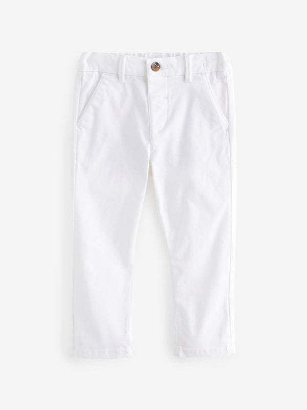 White Stretch Chino Trousers (3mths-7yrs)