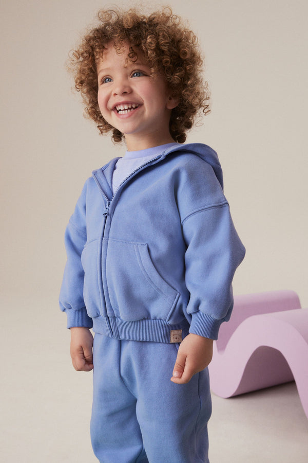 Blue Zip Through Hoodie (3mths-7yrs)