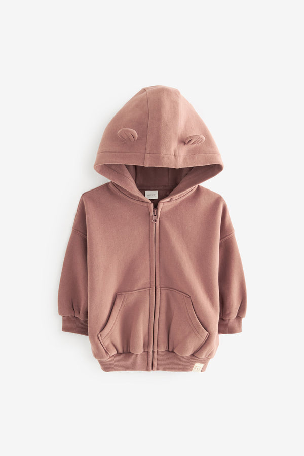 Brown Zip Through Hoodie (3mths-7yrs)