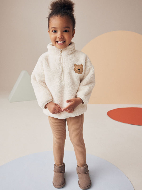 Cream Bear Fleece Sweatshirt & Leggings Set (3mths-7yrs)