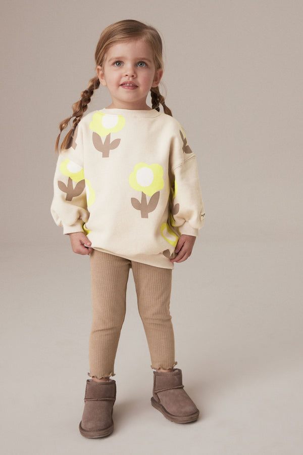 Cream Sweatshirt and Leggings Set (3mths-7yrs)