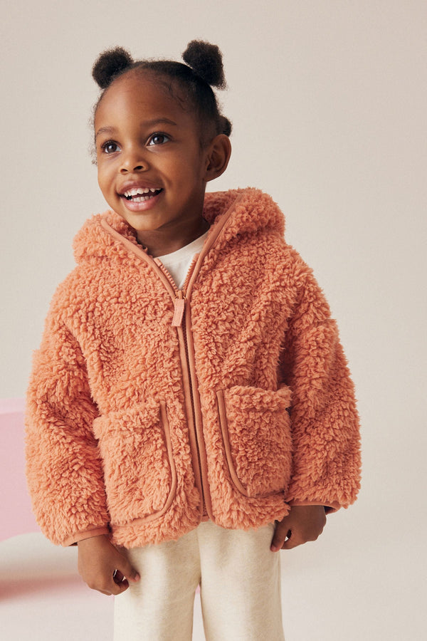 Orange Fleece Zip Through Fleece (3mths-7yrs)