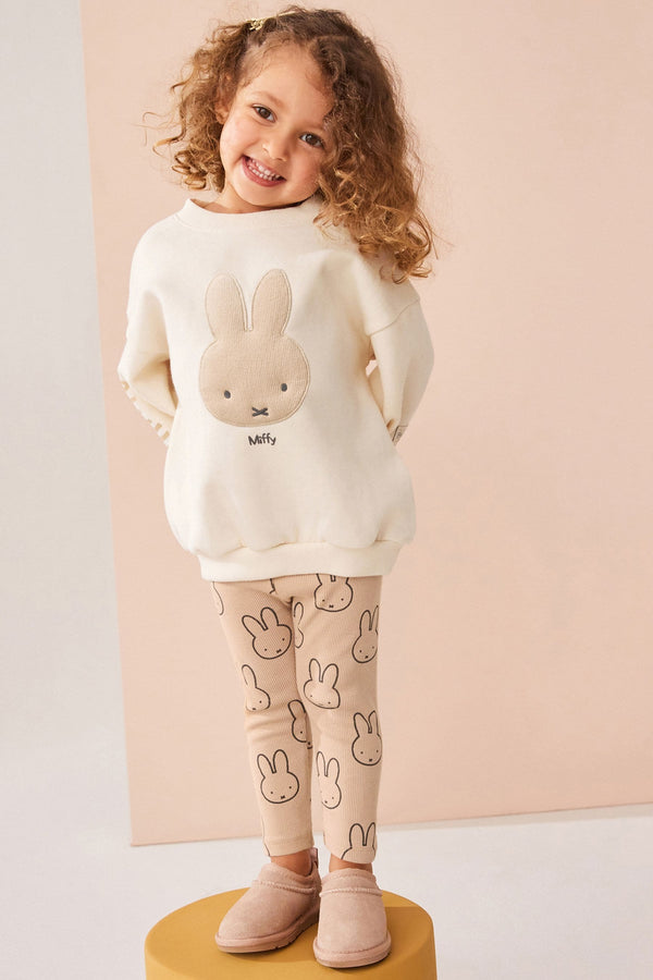 Neutral Miffy Sweatshirt & Leggings Set (immediate)