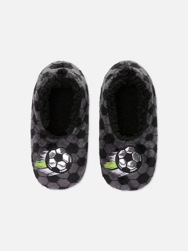 Football fluffy footlet slippers