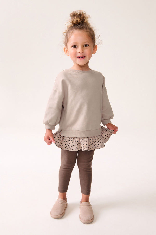 Neutral Pink Long Sleeve Top and Legging Set (3mths-7yrs)