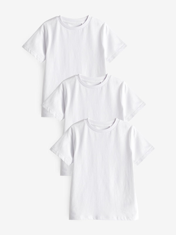 White 3 Pack T-Shirts (3-16yrs)