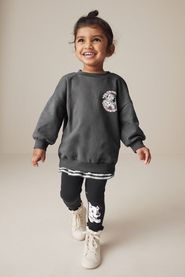 Charcoal Grey Disney 101 Dalmations Long Sleeve Top And Legging Set (3mths-7yrs)