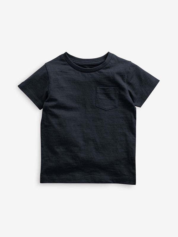 Navy Blue Short Sleeve Plain T-Shirt (3mths-7yrs)