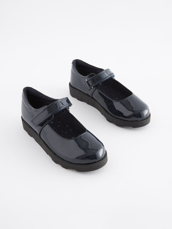 Navy Patent Junior School Mary Jane Shoes