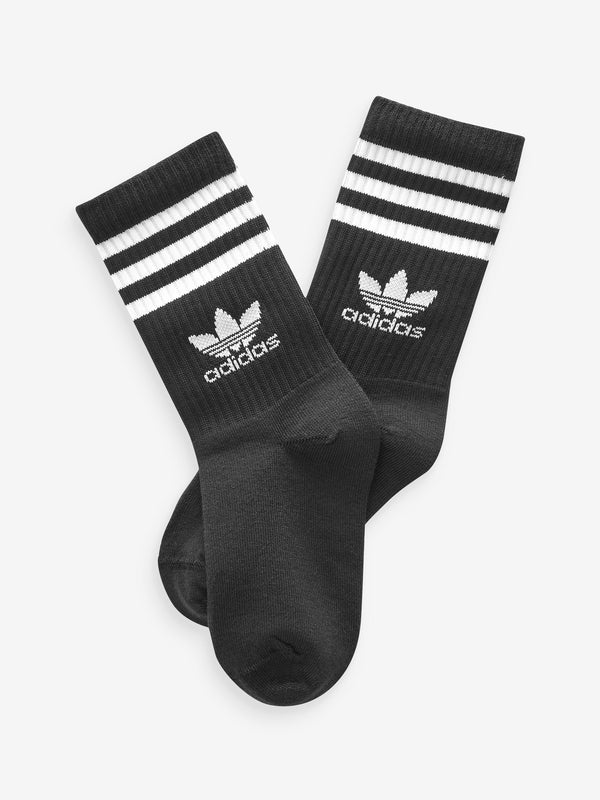 adidas Black Crew Socks 6 Pack