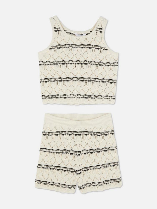 Disney Crochet Vest and Shorts Set