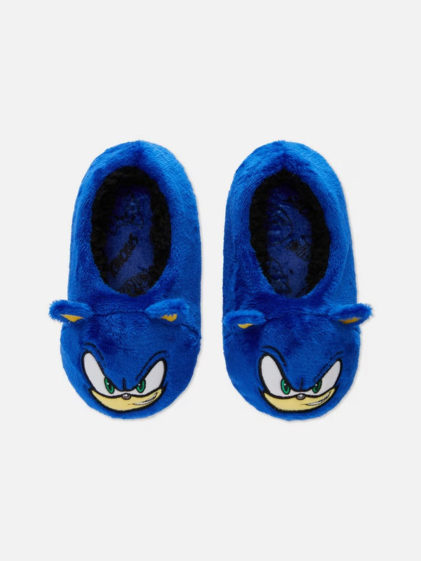 Sonic fluffy footlet slippers