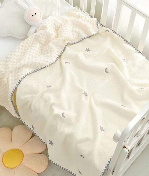 Cream muslin star pump blanket