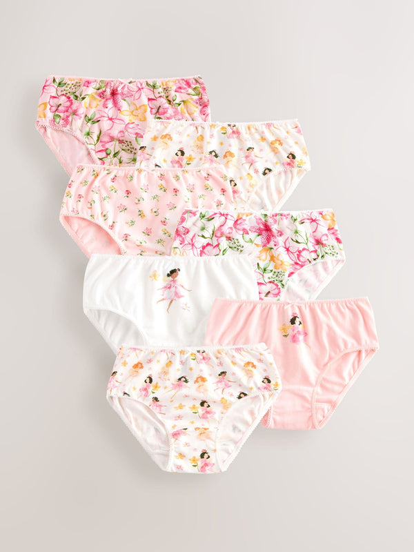 Pink Fairy Briefs 7 Pack (1.5-12yrs)