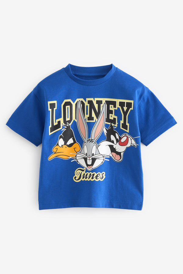 Cobalt Blue Looney Tunes Short Sleeve 100% Cotton T-Shirt (3mths-8yrs)