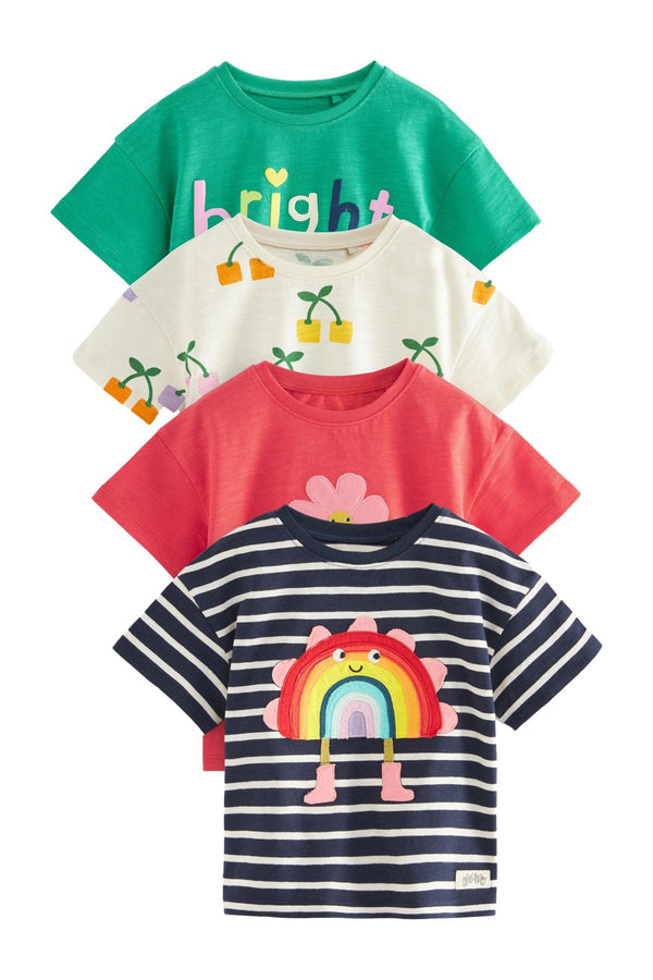 Rainbow 4 Pack Short Sleeve T-Shirts (3mths-7yrs)