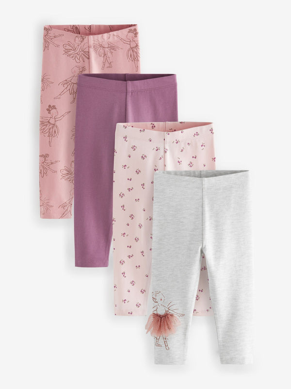 Purple Leggings 4 Pack (3mths-7yrs)