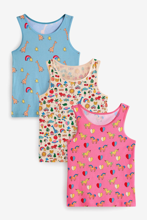 Pink/Blue Fairy Vests 3 Pack (1.5-16yrs)