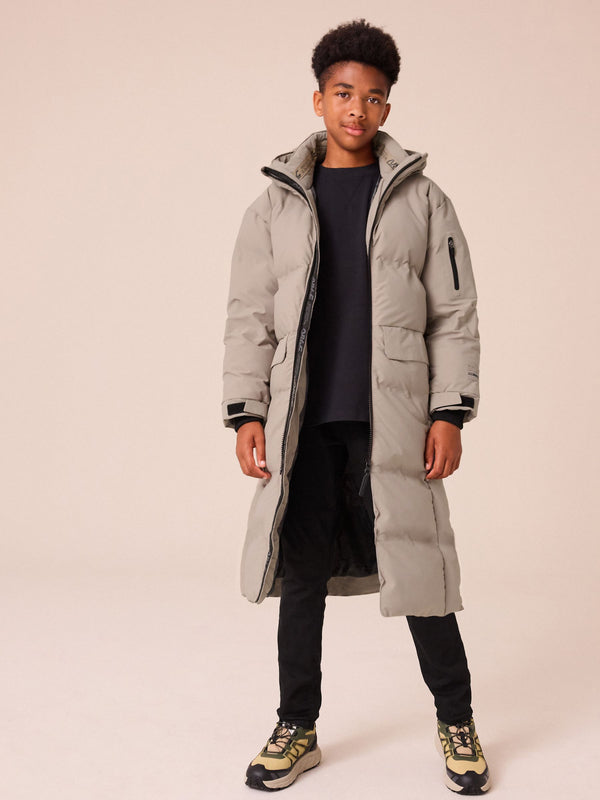 Neutral Premium Waterproof Longline Padded Puffer Coat (3-16yrs)
