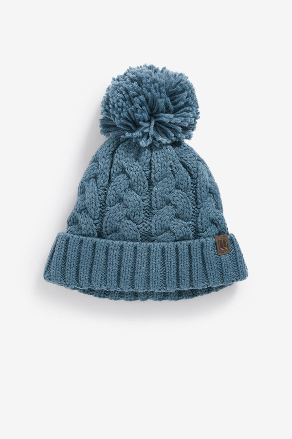 Knitted Cable Pom Hat (immediate)