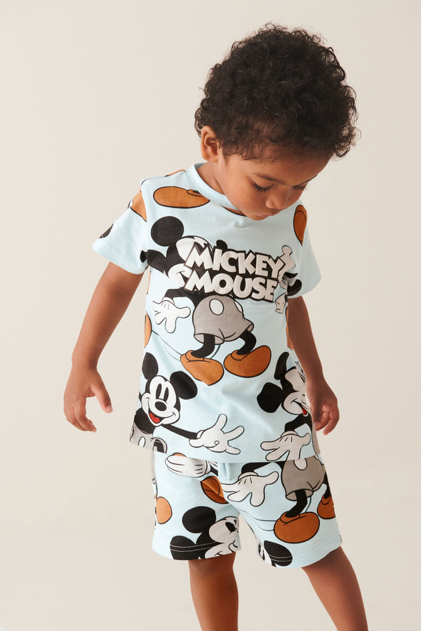 Blue Mickey Short Sleeve T-Shirt and Shorts Set (3mths-8yrs)