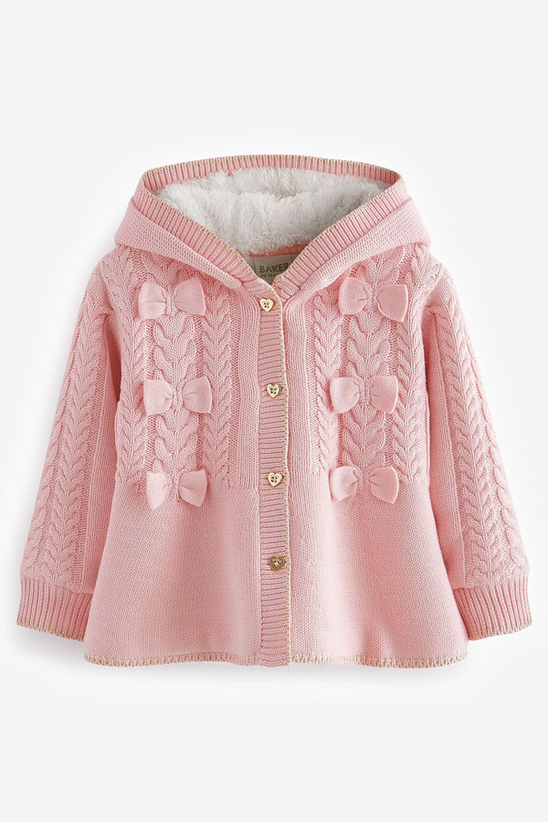 Baker by Ted Baker Pink Knitted Coatigan