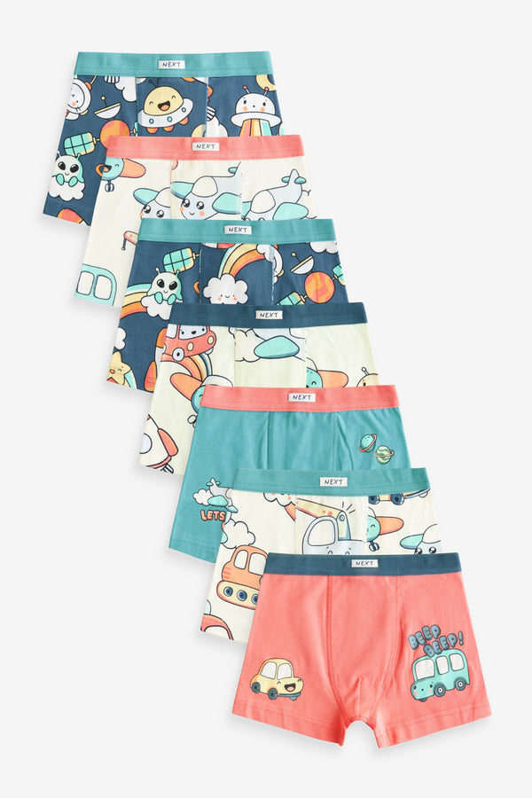 Fun Transport Soft Waistband Trunks 7 Pack (1.5-16yrs)