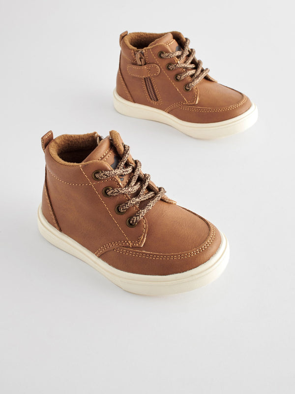 Tan Brown Wide Fit (G) Warm Lined Chukka Boots