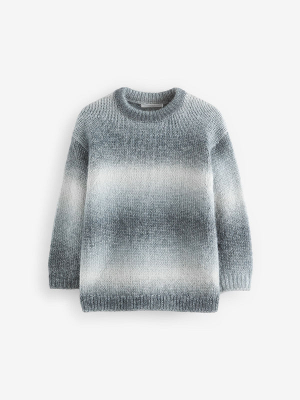 Grey Ombre Crew Neck Jumper (3-16yrs)