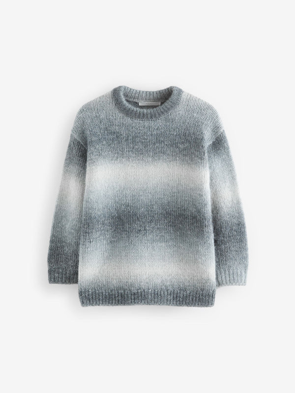 Grey Ombre Crew Neck Jumper (3-16yrs)
