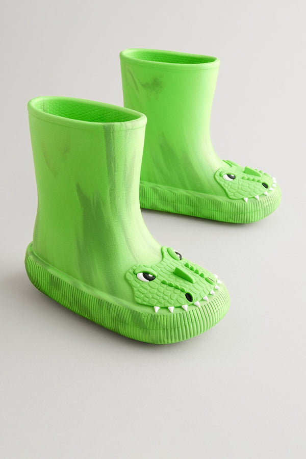 Green Crocodile EVA Lightweight Character Wellies