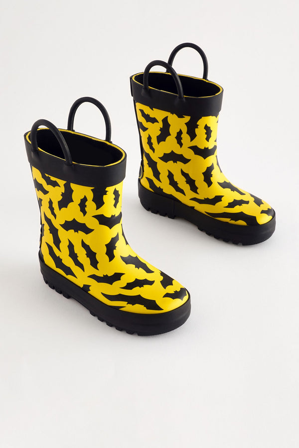 Yellow Batman Handle Wellies