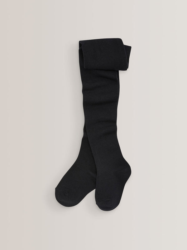 Black Cotton Rich School Tights
