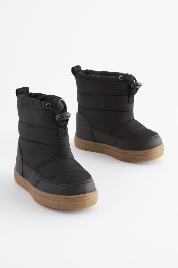 Black Thermal Thinsulate™ Lined Quilted Water Resistant Boots