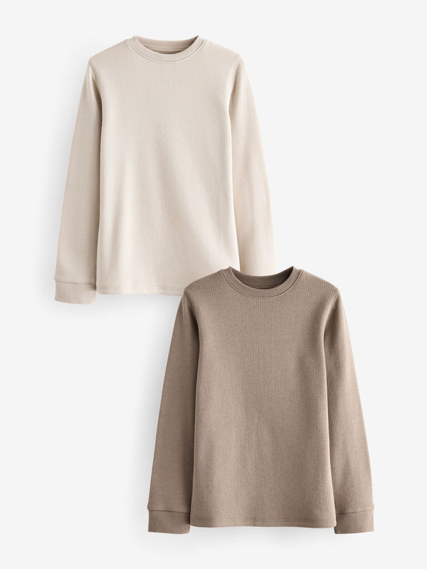 Neutral Thermal Long Sleeve Tops 2 Pack (2-16yrs)