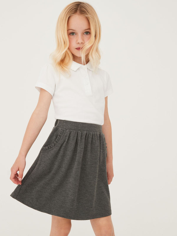 Grey Pull-on Stretch School Skirt (3-16yrs)