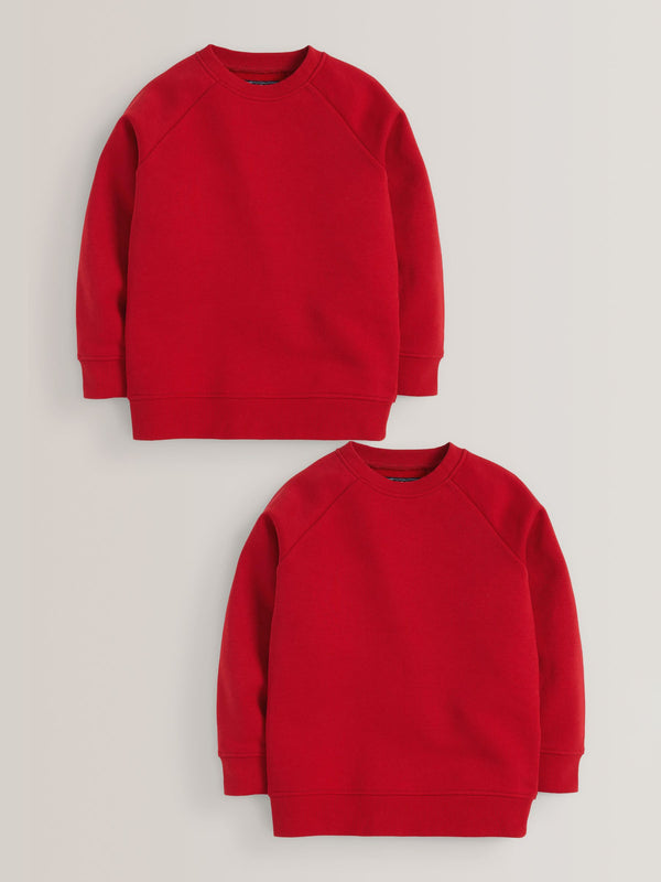 Red Crew Neck School Sweater (3-16yrs)